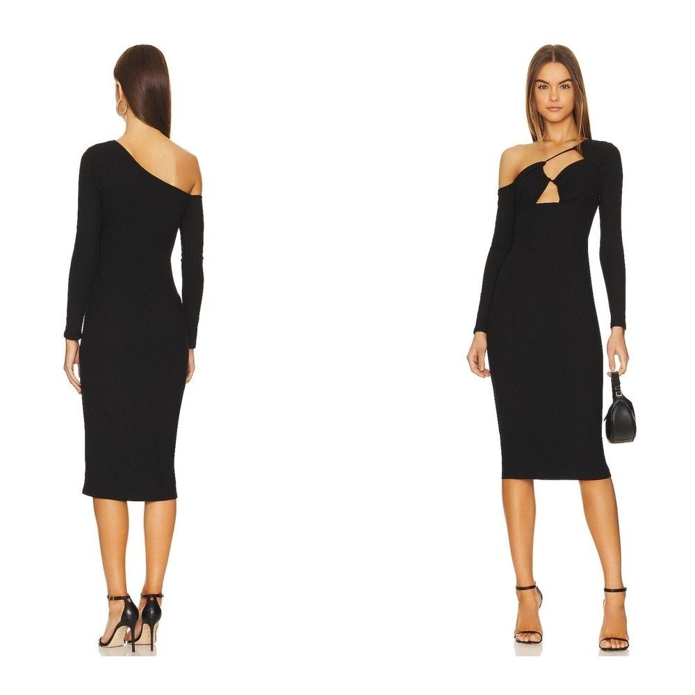 ASTR The Label Revolve Dress XS Minimalist Cocktail Sexy Y2K Baddie Club Black
